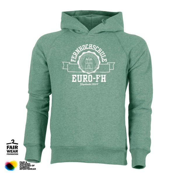 Herren Organic Hooded Sweatshirt, heather green, gap