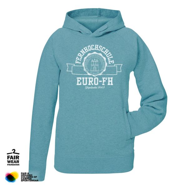 Unisex Organic Hooded Sweatshirt, heather eucalyptus,gap