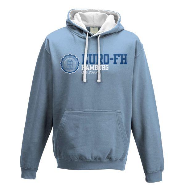 Unisex Contrast Hooded Sweatshirt, sky blue, american