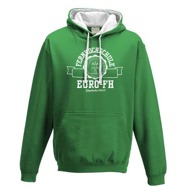 Unisex Contrast Hooded Sweatshirt, green, gap