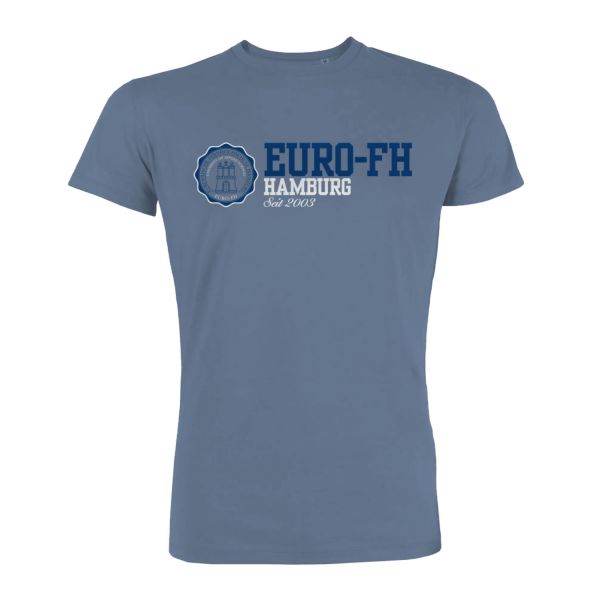 Herren T-Shirt, stone blue, american