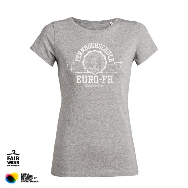 Damen T-Shirt, heather grey, gap